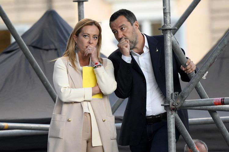 Giorgia Meloni e Matteo Salvini - Fotogramma